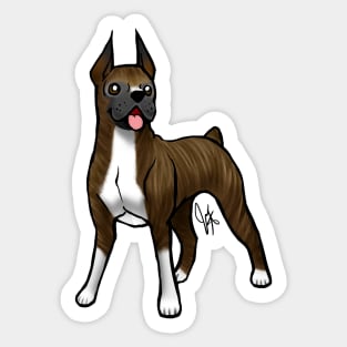 Dog - Boxer - Brindle Sticker